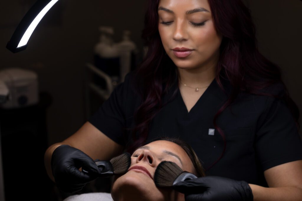 Professional facial treatment at Pure Image Laser and Spa in Indianapolis